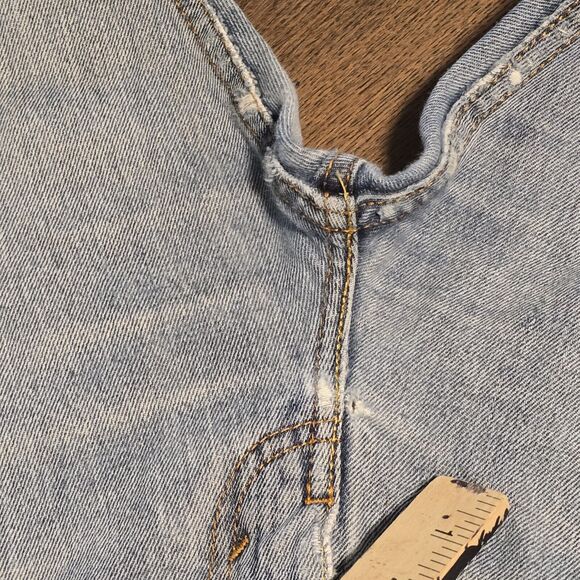 LEVIS 505 35x32 trashed distressed faded denim - Picture 16 of 16